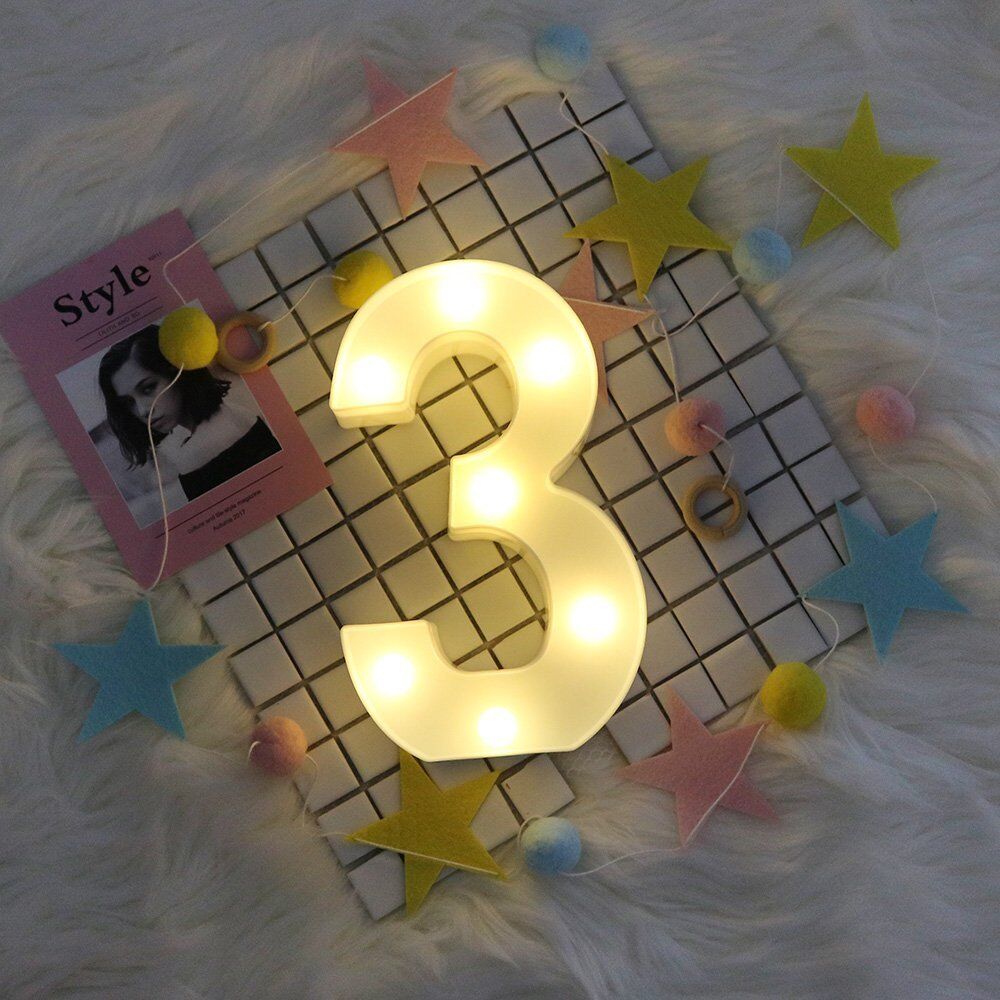 Light Up Letter LED Alphabet PlasticParty Sign Wedding Festival Stand Decoration