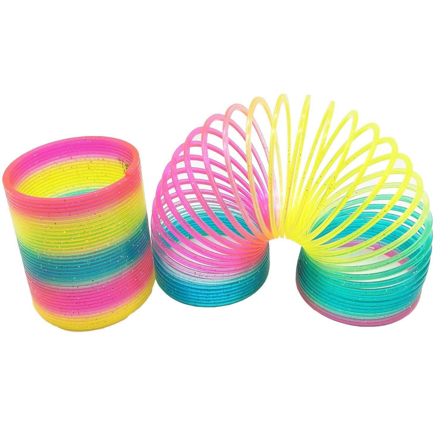 US Plastic Magic Rainbow Coil Spring Colorful Novelties Educational Toy Kid Gift