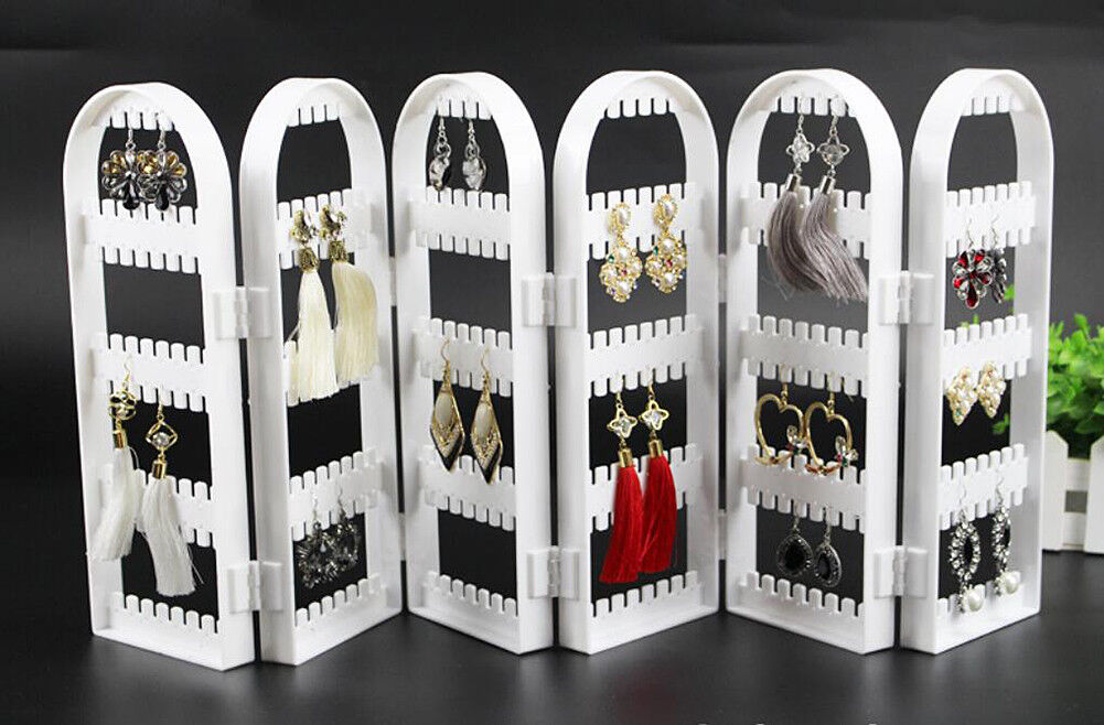 Jewelry Hanger Foldable Acrylic Earring Organizer Necklace Holder Bracelet Displ