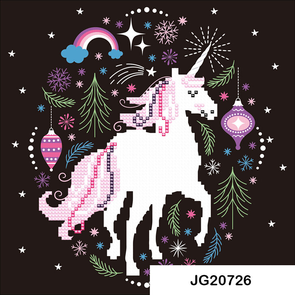 US DIY 5D Diamond Painting Unicorn Embroidery Art Decor Cross Stitch Kits Gifts