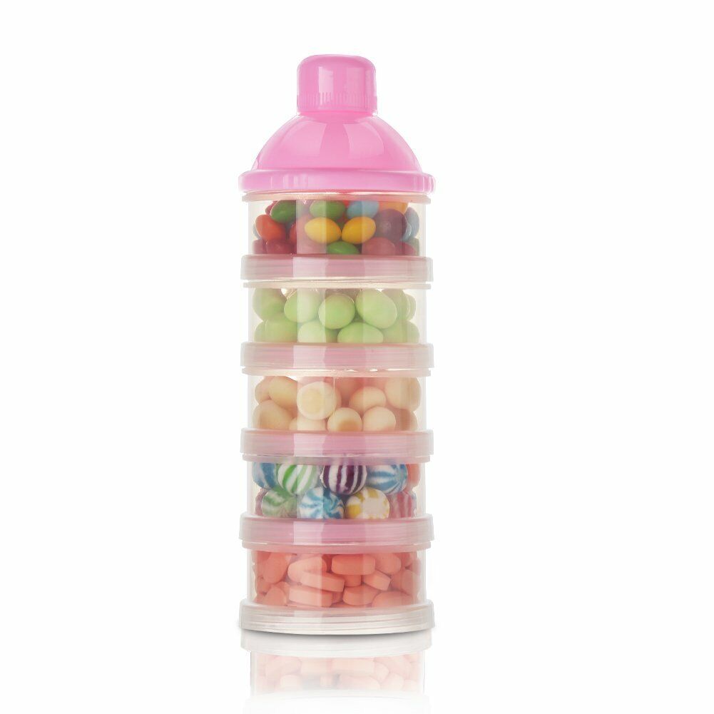 US 3-5 Layers Baby Milk Powder Formula Dispenser Stackable Storage Container Box