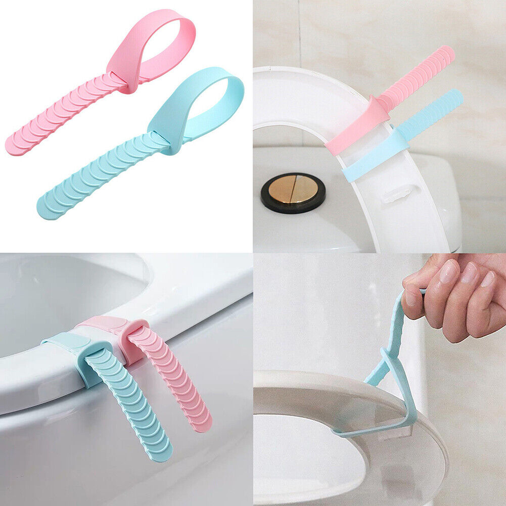 US 4 Pack Seat Cover Lifter Lift Handle Toilet Bathroom Avoid Touching Lid