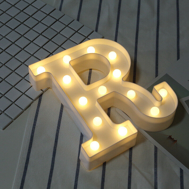 Light Up Letter LED Alphabet PlasticParty Sign Wedding Festival Stand Decoration