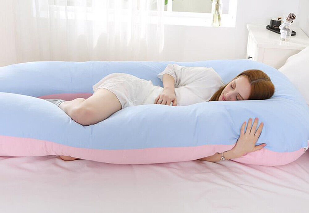 US Pregnancy Pillow(2 Sideds)-U Shaped Maternity Body Pillow with Cooling Cover