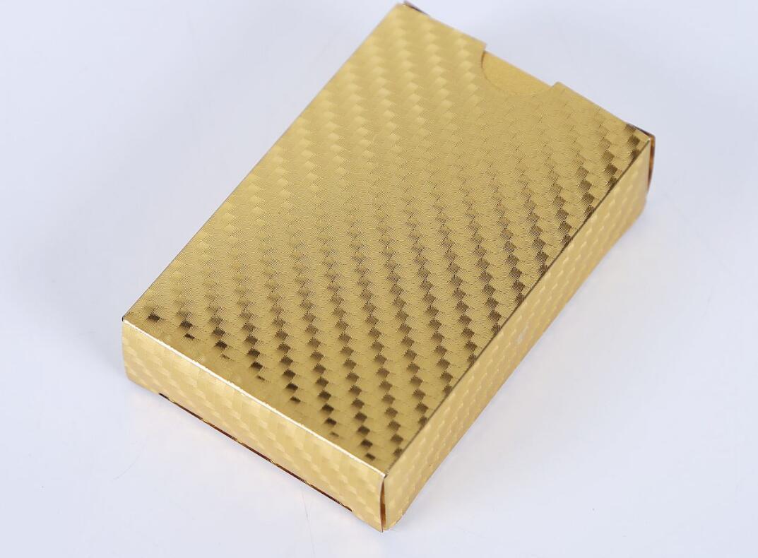 Luxury 24K Gold Foil Poker Playing Cards Deck Carta de Baralho with Box Good