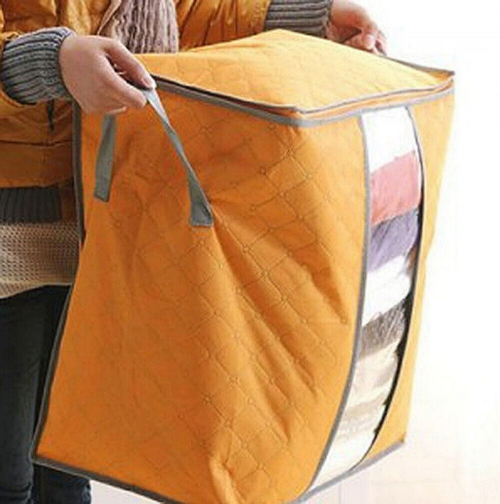 US Anti Dust Large Storage Bag Clothes Quilt Blanket Storage Sort Home Organizer