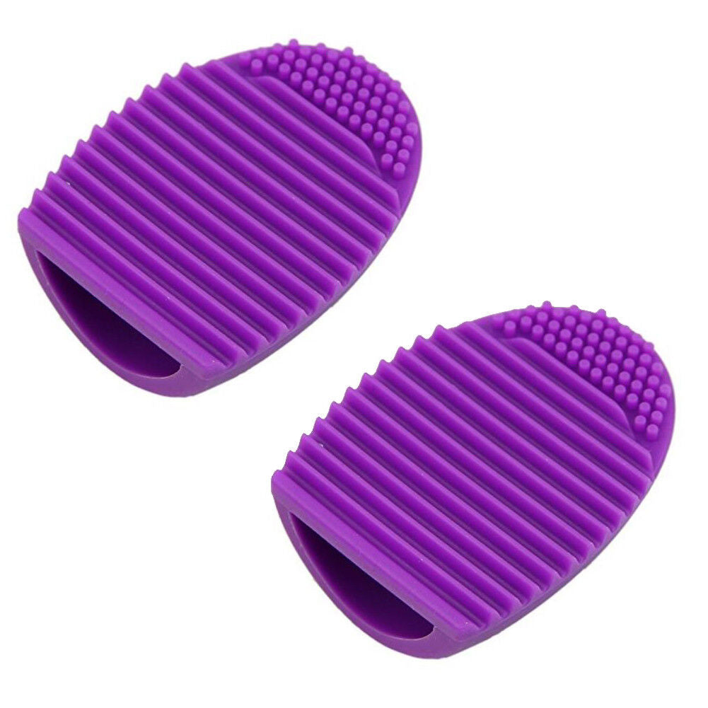 2 Pack Cleaning MakeUp Washing Brush Silica Glove Scrubber Board Cosmetic Tools