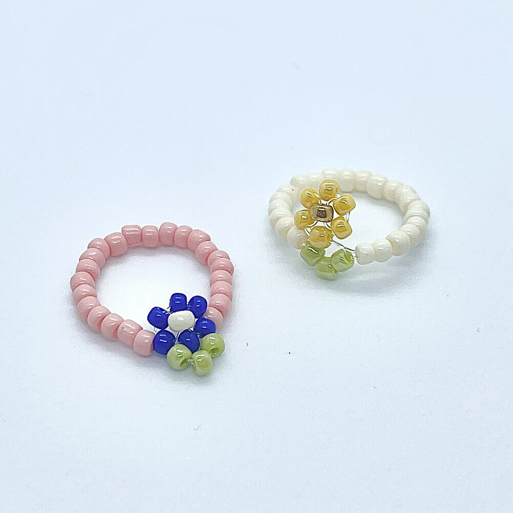 US Sunflower Bloom Ring Bead Daisy Personalized Custom Stackable Women Gift Girl