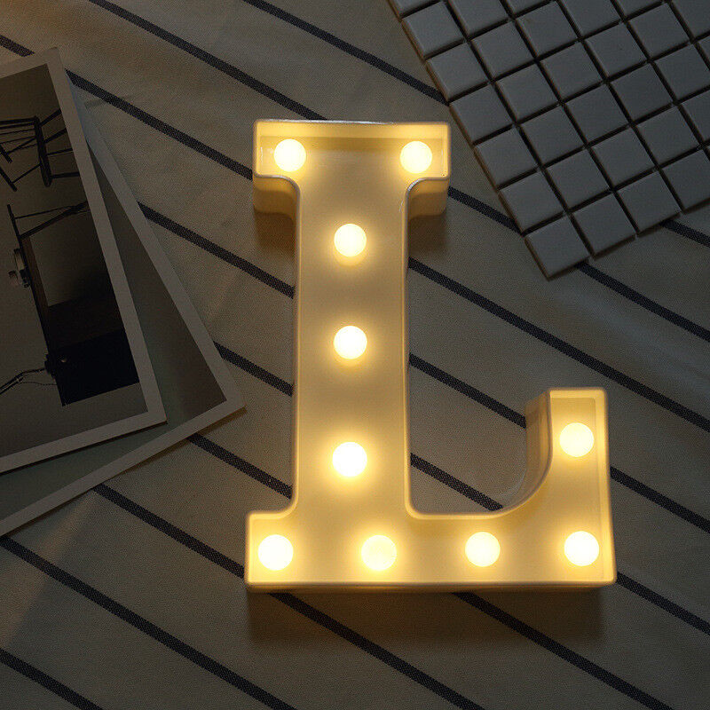 Light Up Letter LED Alphabet PlasticParty Sign Wedding Festival Stand Decoration