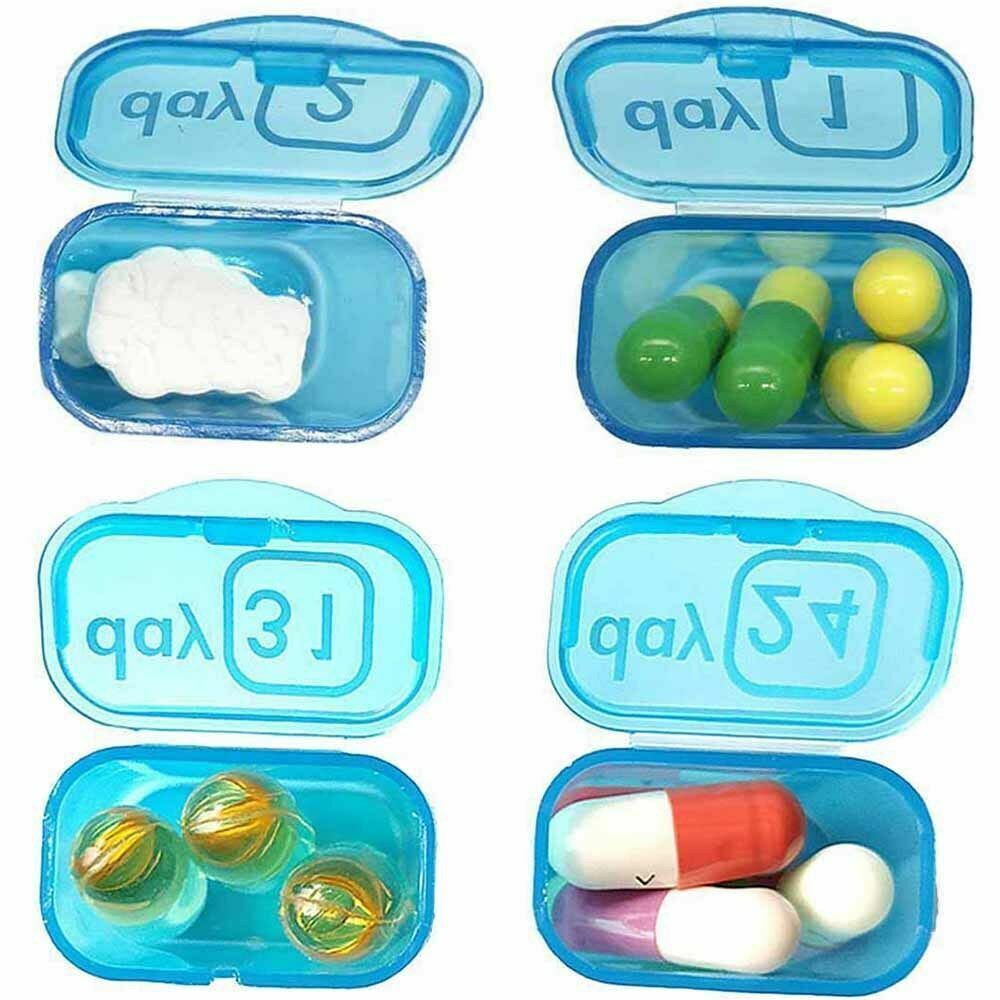 US 31 Day Monthly Pill Organizer Medication Pod Compartment Planner Box Plastic