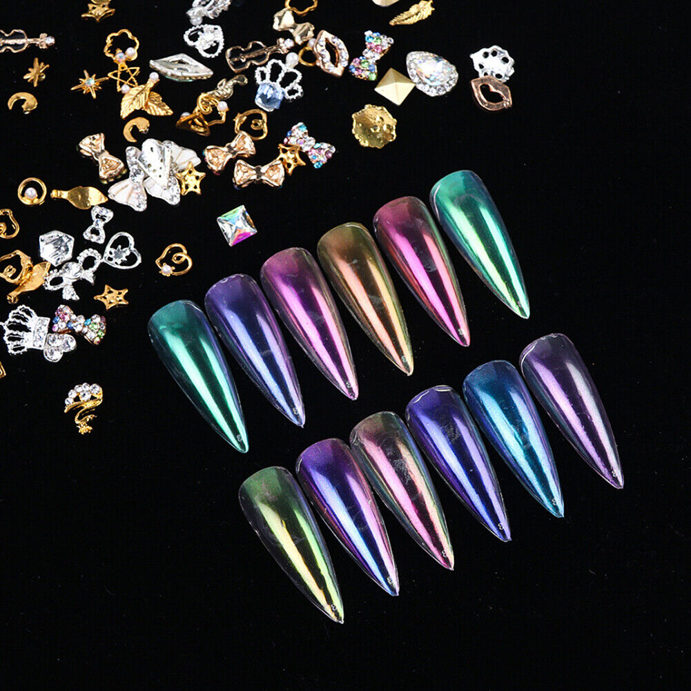 US Glitter Holographic Mirror Nail Art Powder Ultra-thin Aurora Mermaid Pigment