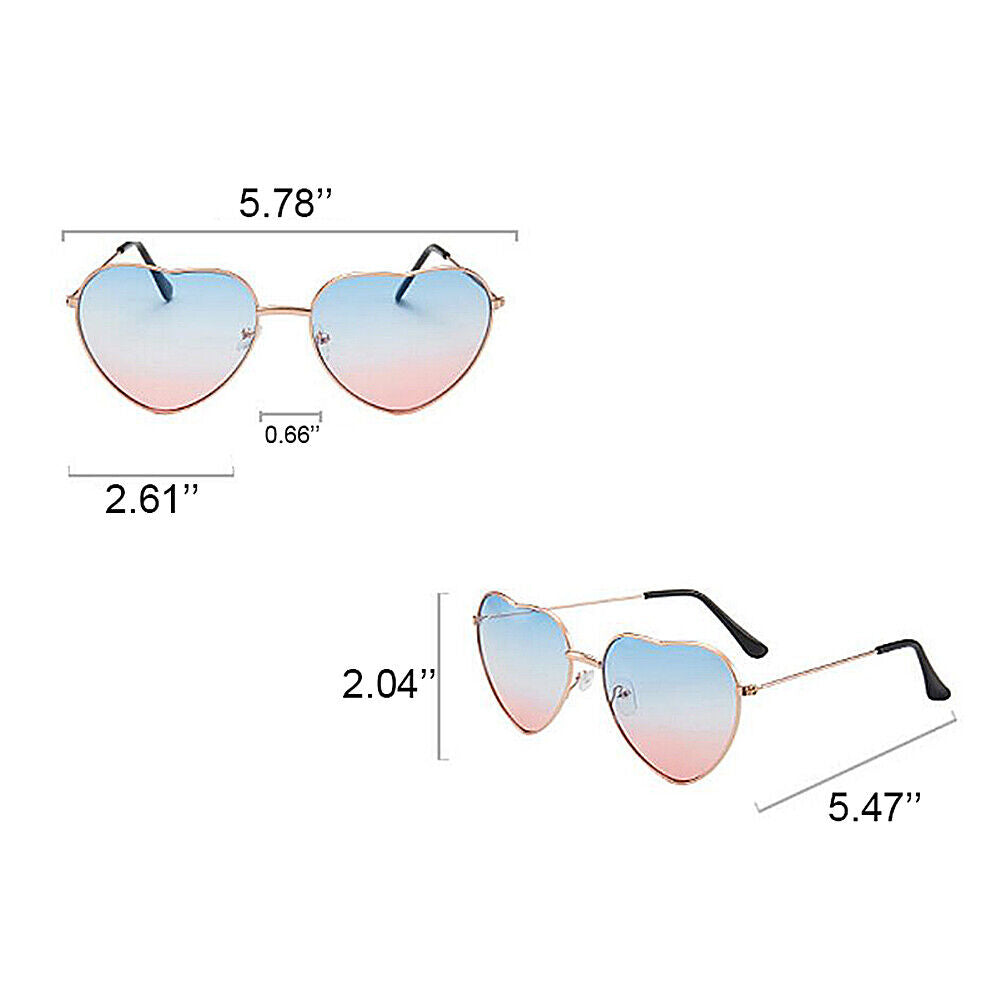 US Women Lovely Heart Shape Sunglasses Halloween Cat Eye Retro Sun Glasses UV400