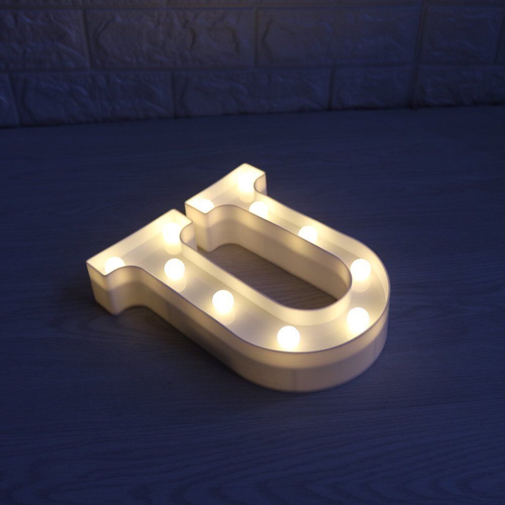 Light Up Letter LED Alphabet PlasticParty Sign Wedding Festival Stand Decoration