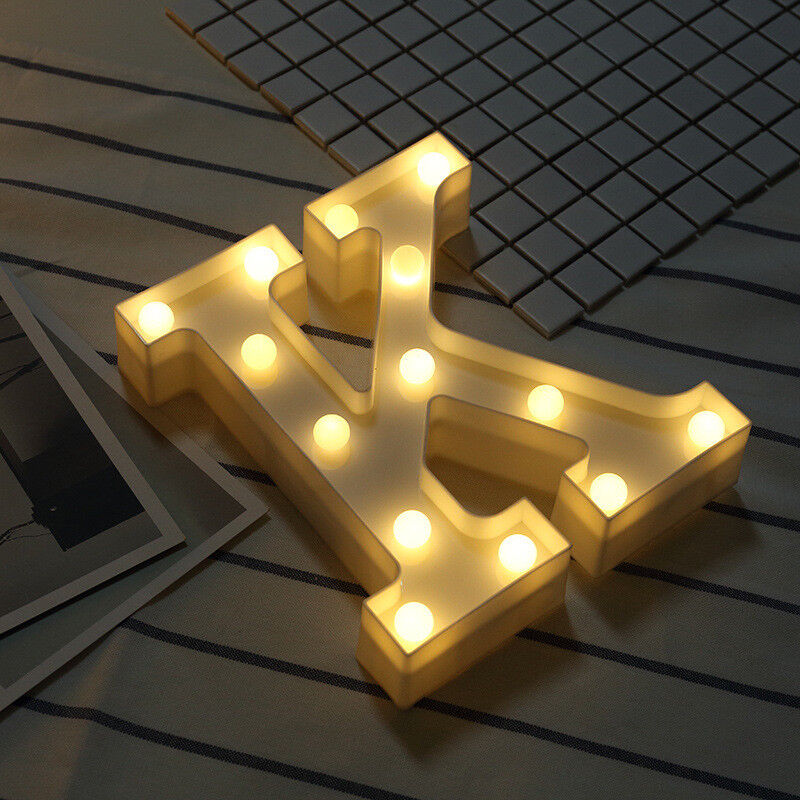 Light Up Letter LED Alphabet PlasticParty Sign Wedding Festival Stand Decoration