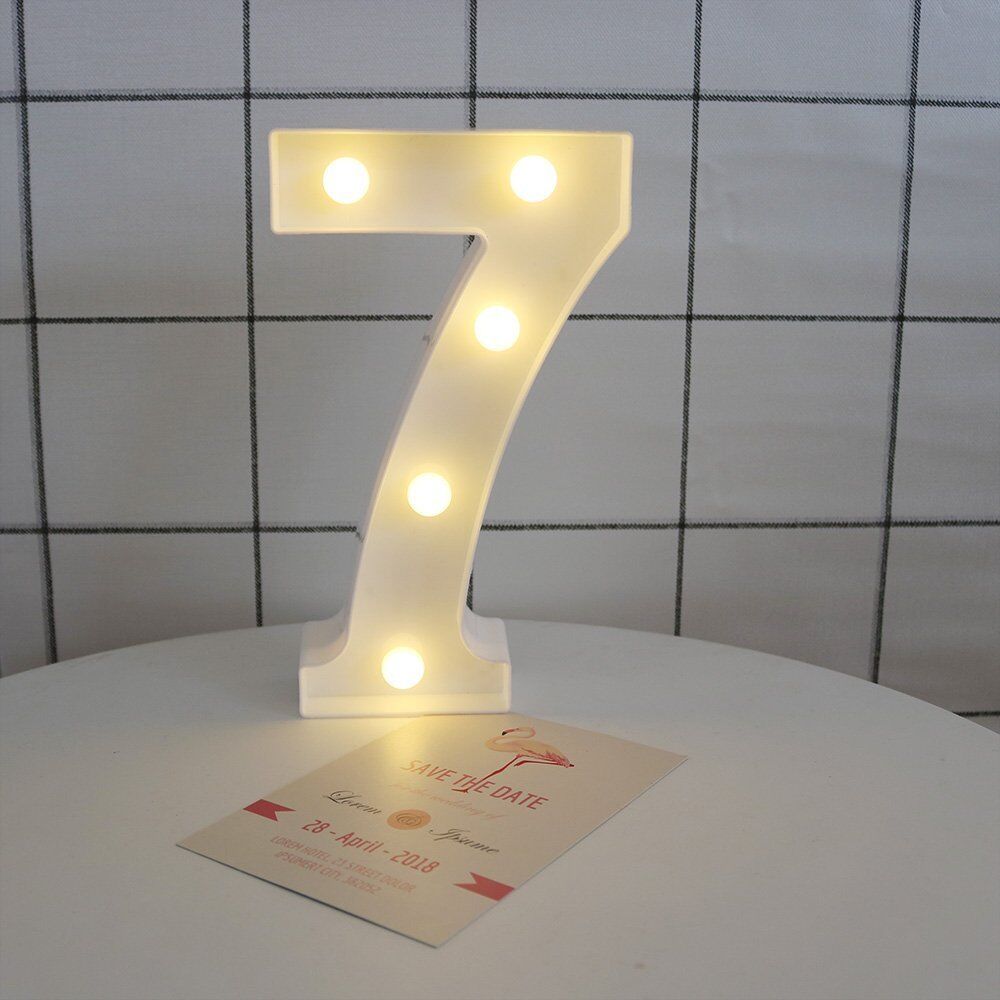 Light Up Letter LED Alphabet PlasticParty Sign Wedding Festival Stand Decoration