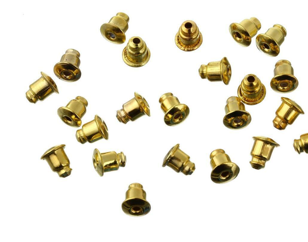 100-200pcs Stud Earring Backs Bullet Barrel Ear nut Stopper Ear Nut Bell Parts