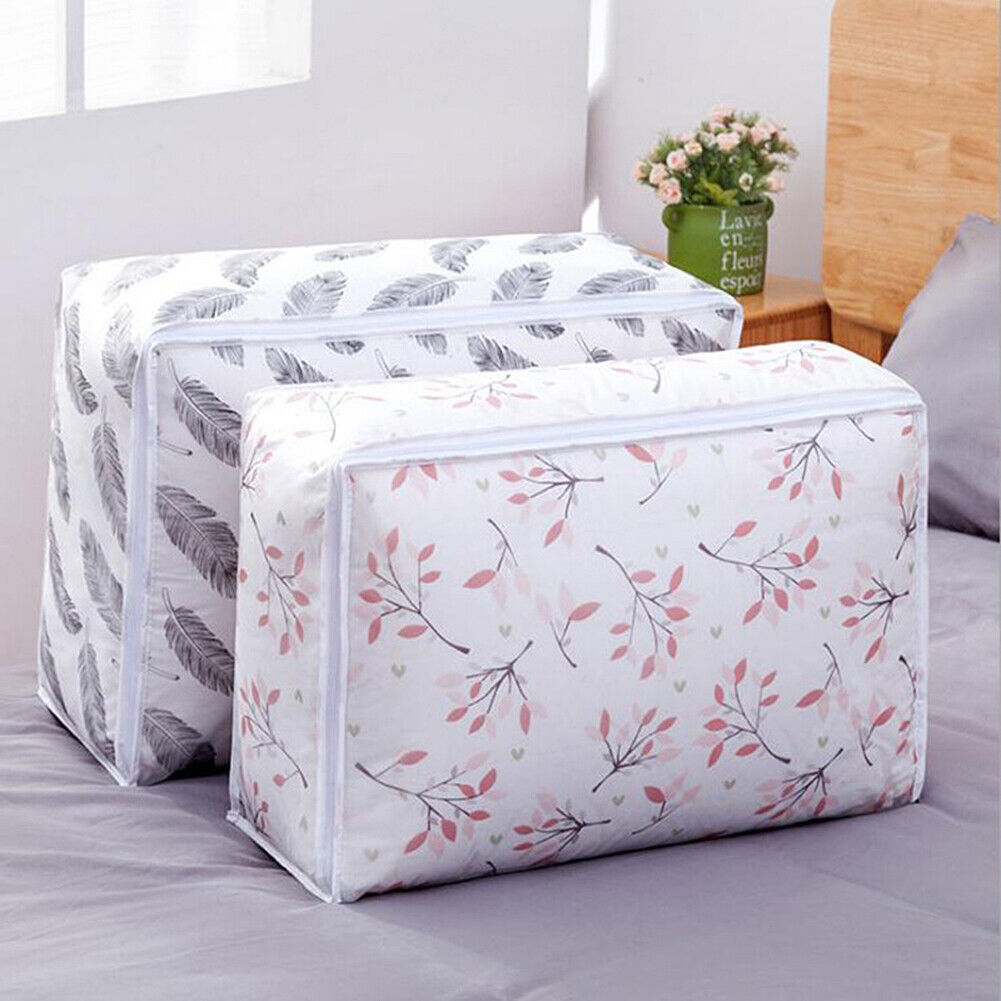 US Anti Dust Large Storage Bag Clothes Quilt Blanket Storage Sort Home Organizer
