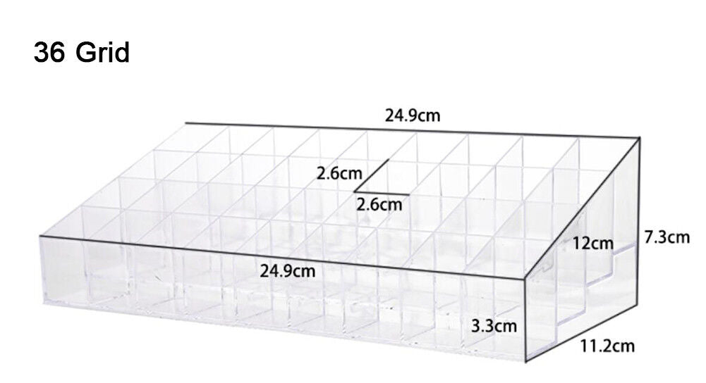 24-40 Grid Lipstick Makeup Stand Display Holder Case Cosmetic Organizer US Stock