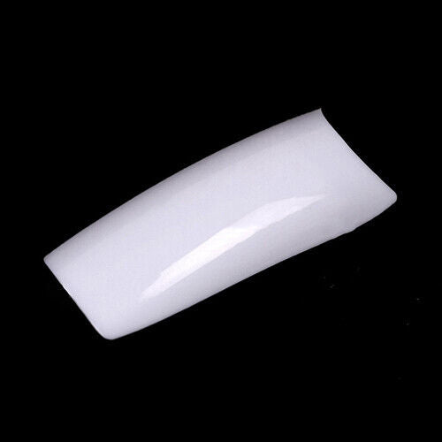 500-1000 Pcs Coffin Nail Tips Long Square French Fake False Nails Transparent US