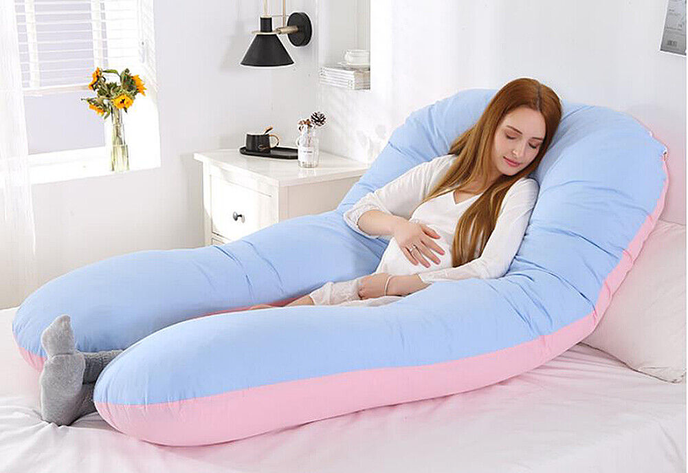 US Pregnancy Pillow(2 Sideds)-U Shaped Maternity Body Pillow with Cooling Cover