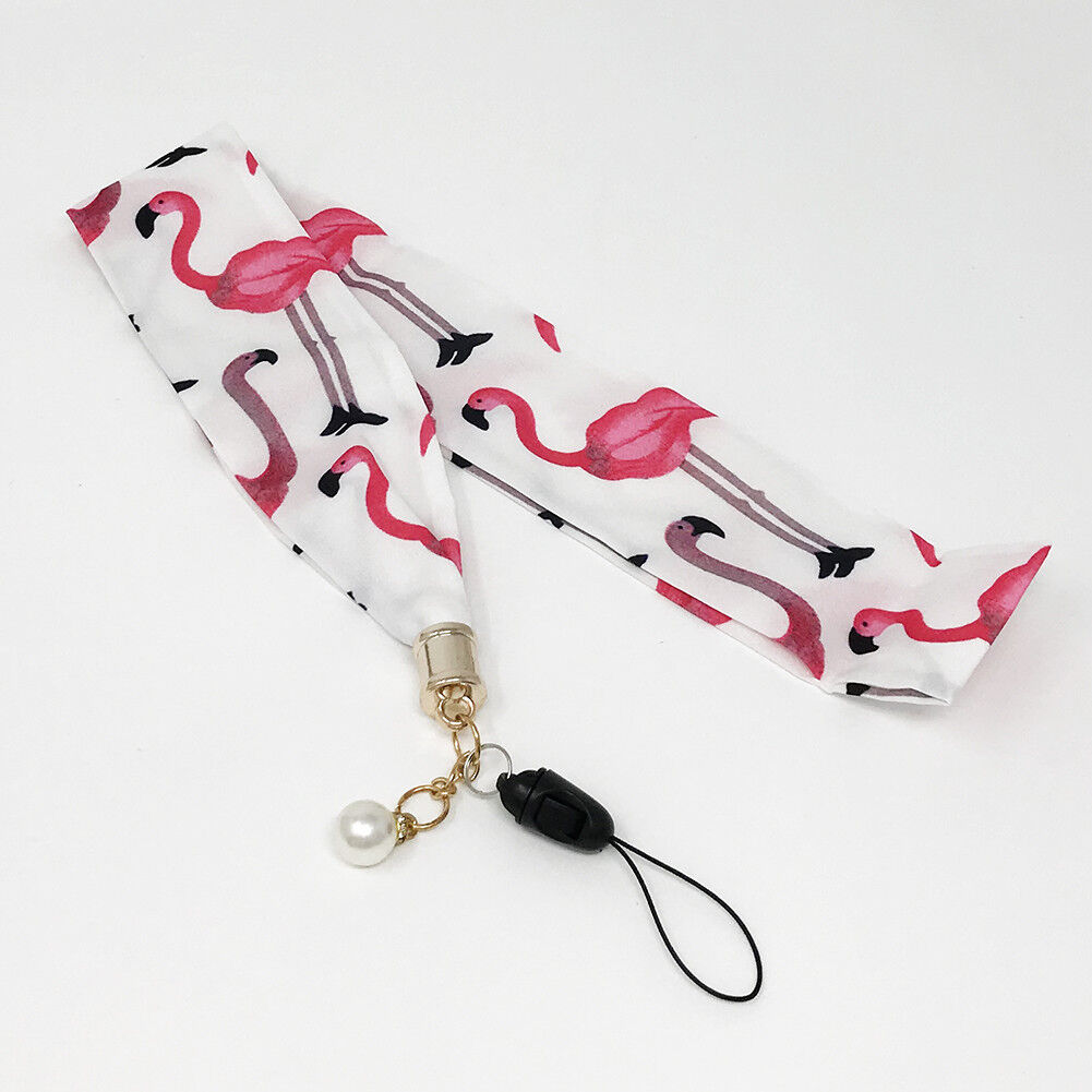 Universal Silk Scarf Neck Lanyard Strap Cell Mobile Phone ID Card Key chain