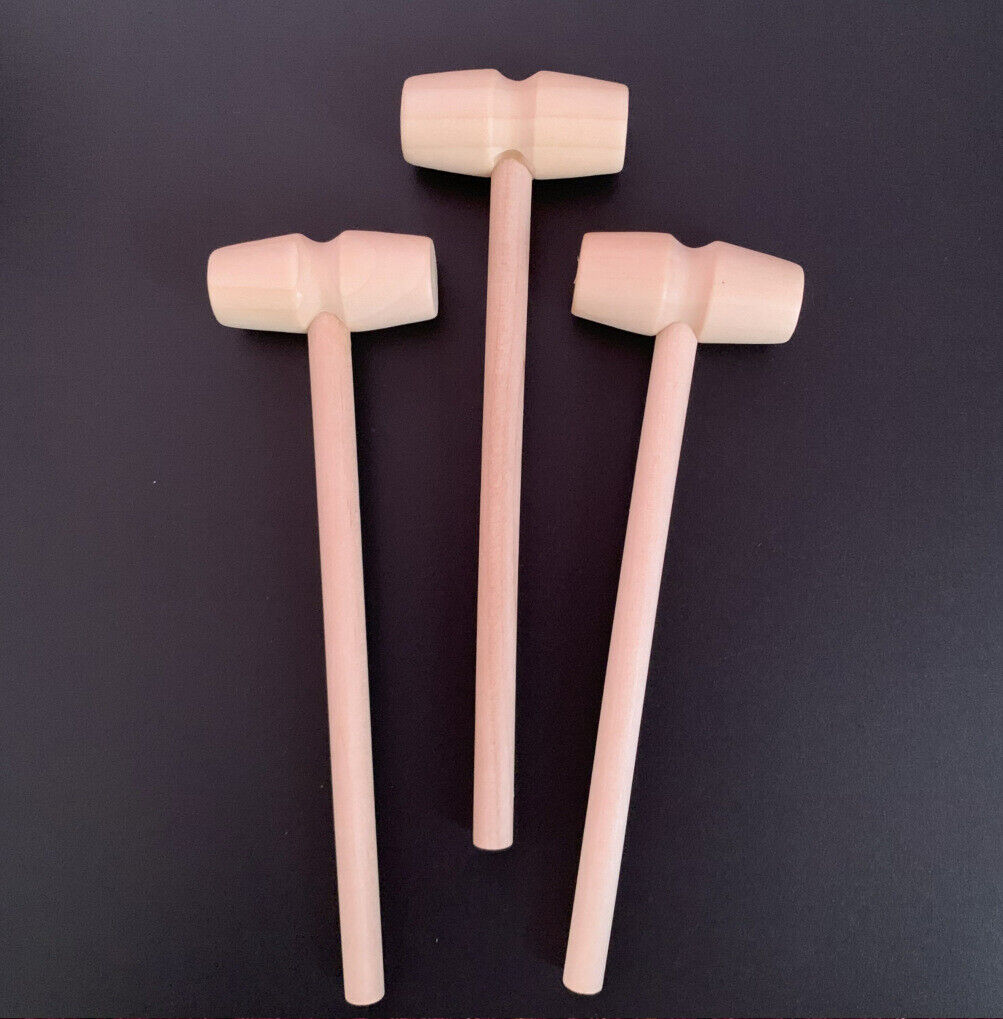 US 20 Pack Mini Wooden Hammer Mallet Pounding Toy Beating Gavel Toys Boys Girls