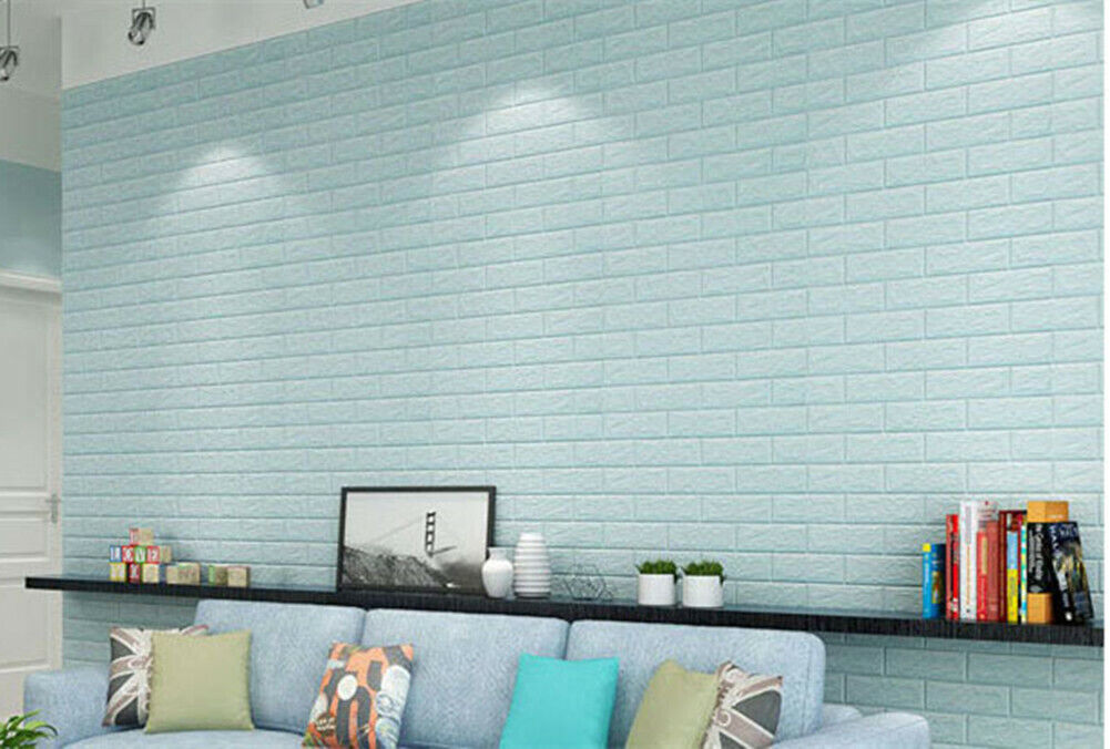Premium PE Foam 3D Self Adhesive DIY Large Panels Wall Stickers Embossed Brick