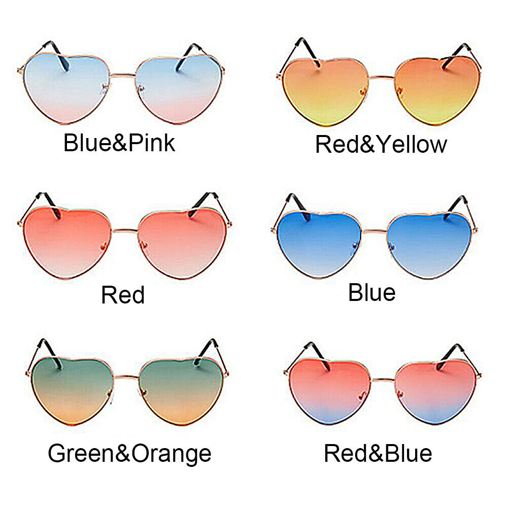 US Women Lovely Heart Shape Sunglasses Halloween Cat Eye Retro Sun Glasses UV400