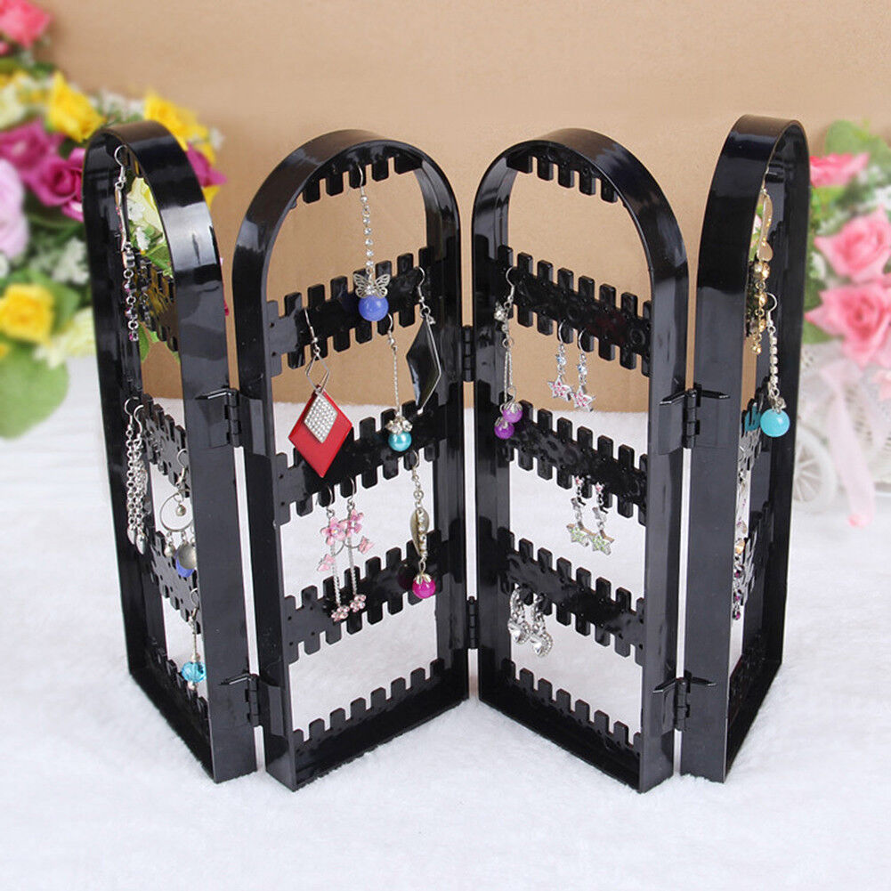 Jewelry Hanger Foldable Acrylic Earring Organizer Necklace Holder Bracelet Displ
