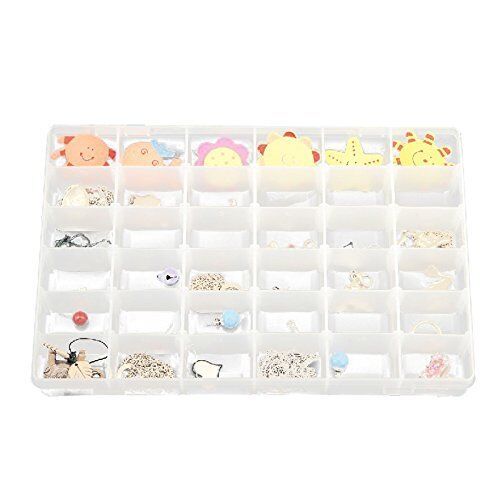 36 Grid Box Storage Organizer Case Display Collection w/ Adjustable Divider Big