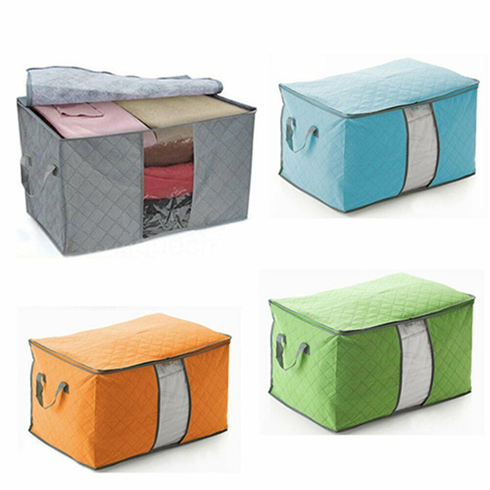 US Anti Dust Large Storage Bag Clothes Quilt Blanket Storage Sort Home Organizer