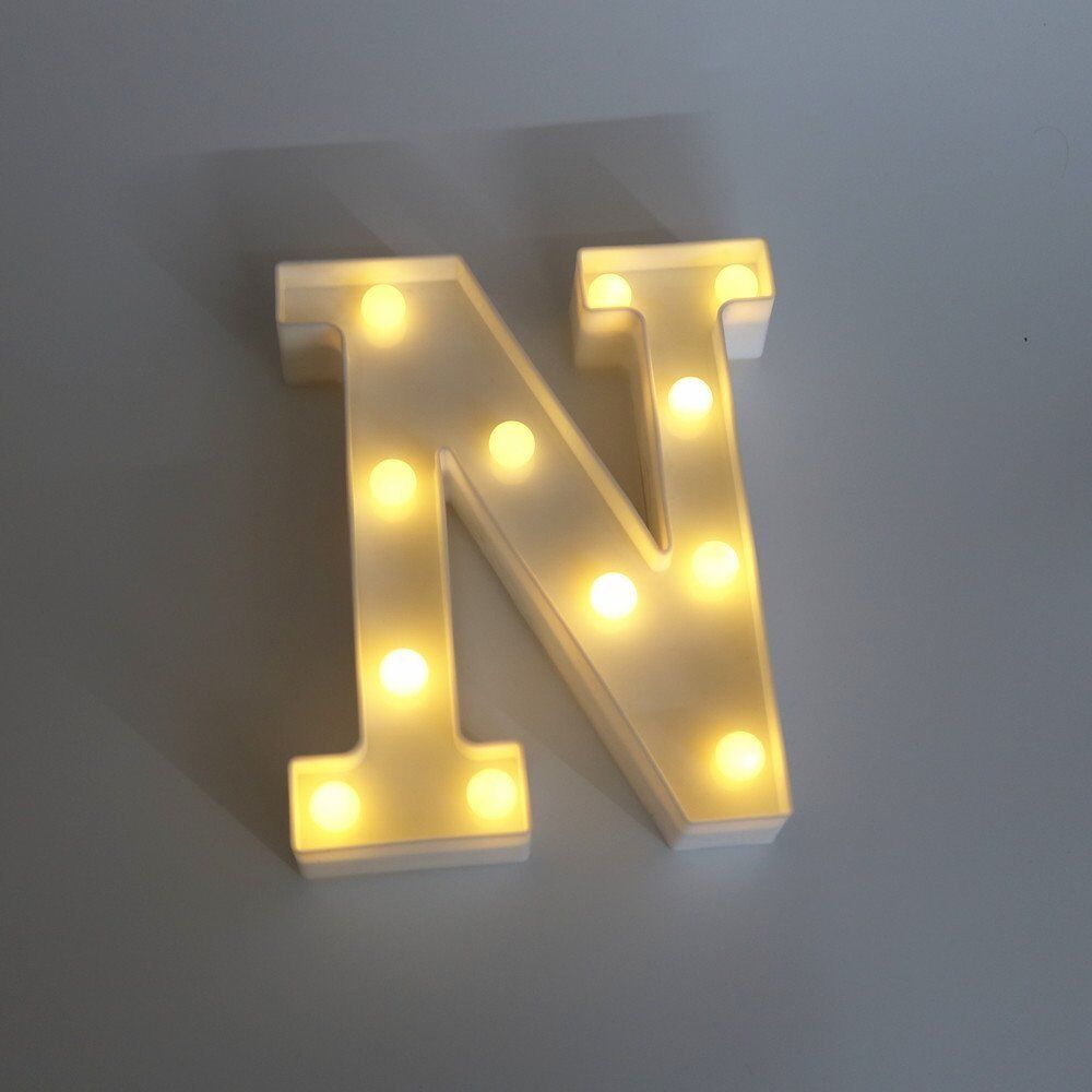 Light Up Letter LED Alphabet PlasticParty Sign Wedding Festival Stand Decoration