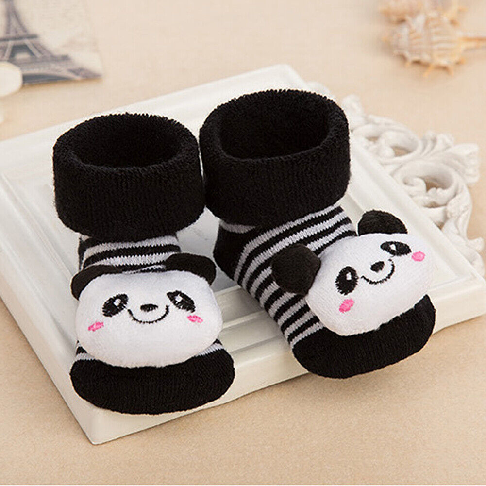 US 6 Pack Wrapables Cute 3D Cartoon Anti-Skid Baby Booties Sock Slipper Shoes