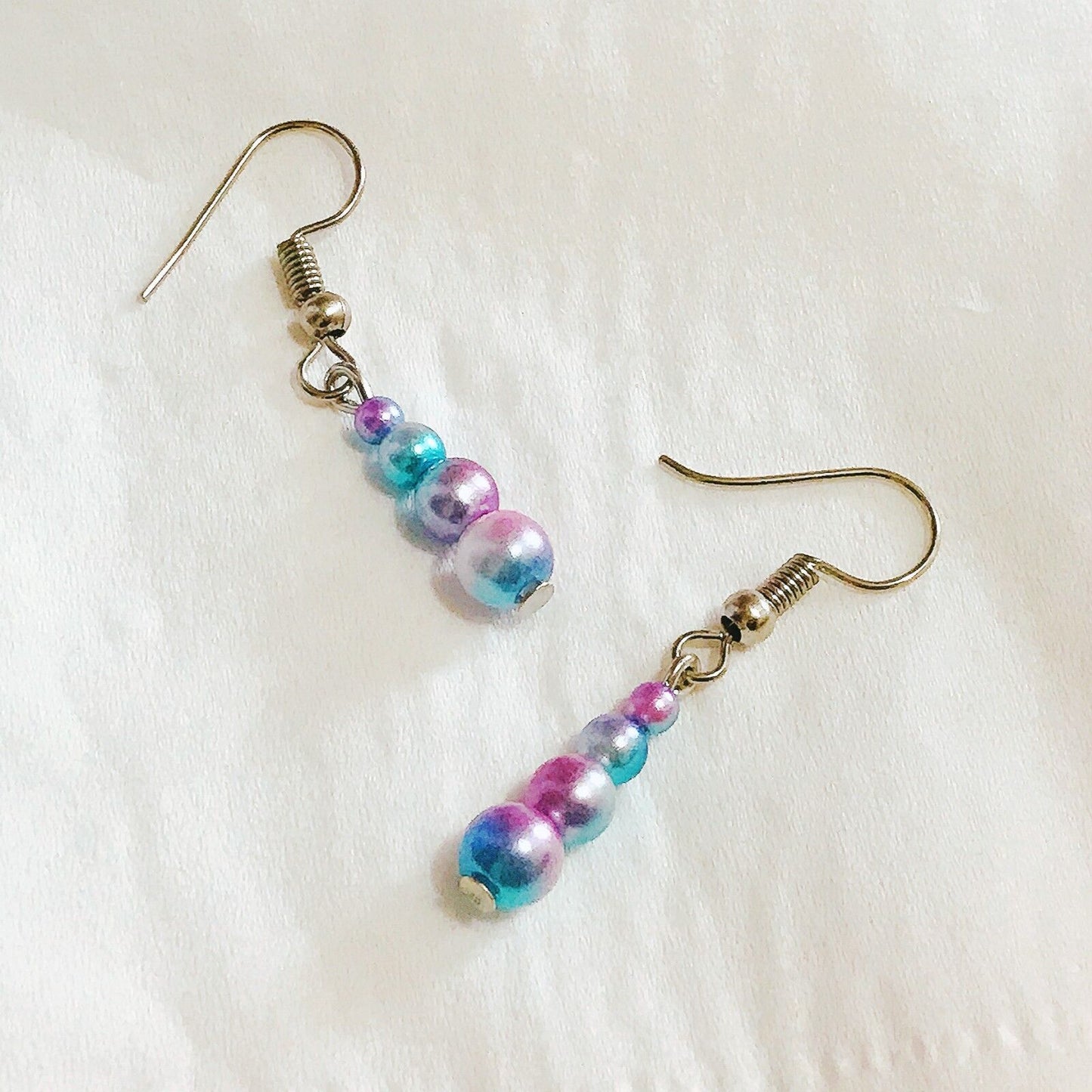 On Sale! Magik "Fancy Mermaid Bead" Unicorn Horn Shaped Handmade Drop Earrings