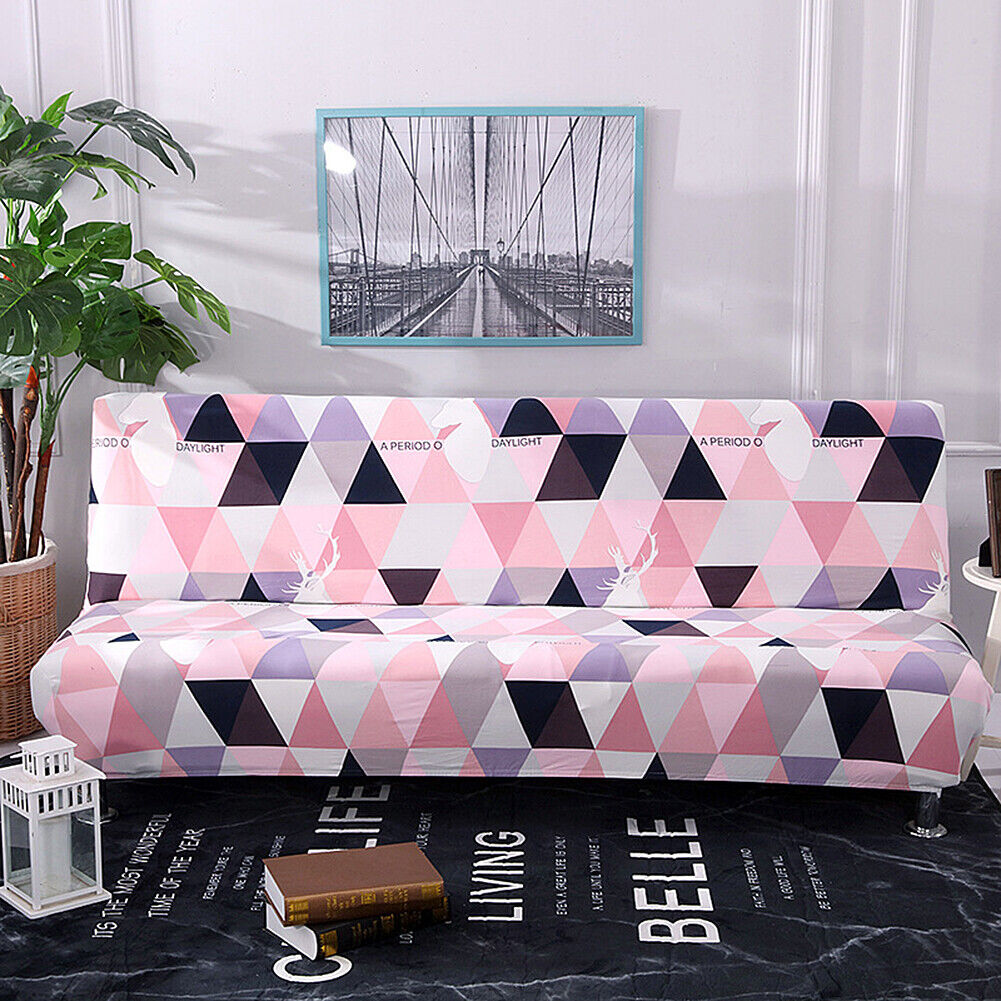 Futon Slipcover Armless Sofa Cover Stretch Sofa Bed Slipcover Protector Elastic