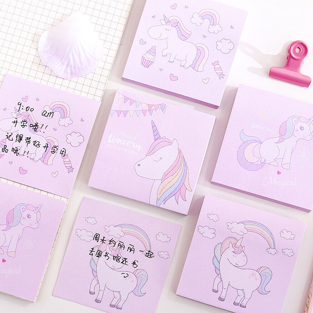 120 Sheet/4 Pads Sticky Notes Self-Adhesive Notes Notepads Post Writing Unicorn