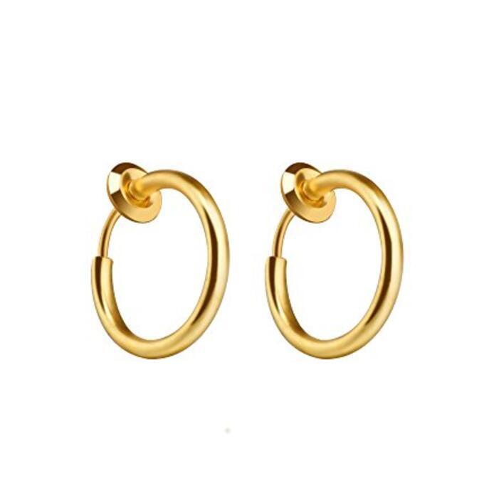 Clip-On Spring Action Non-Piercing Fake Septum Lip Cartilage Nose Tragus Ring