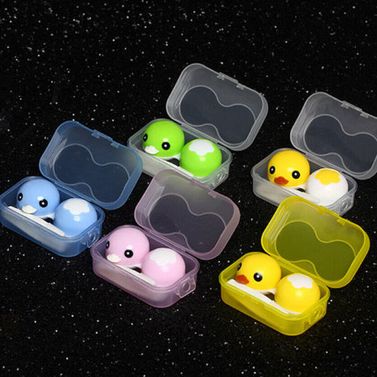 1-3 Pcs Rubber Duck Contact Lens Lenses Box Travel Case Holder Container Set Kit