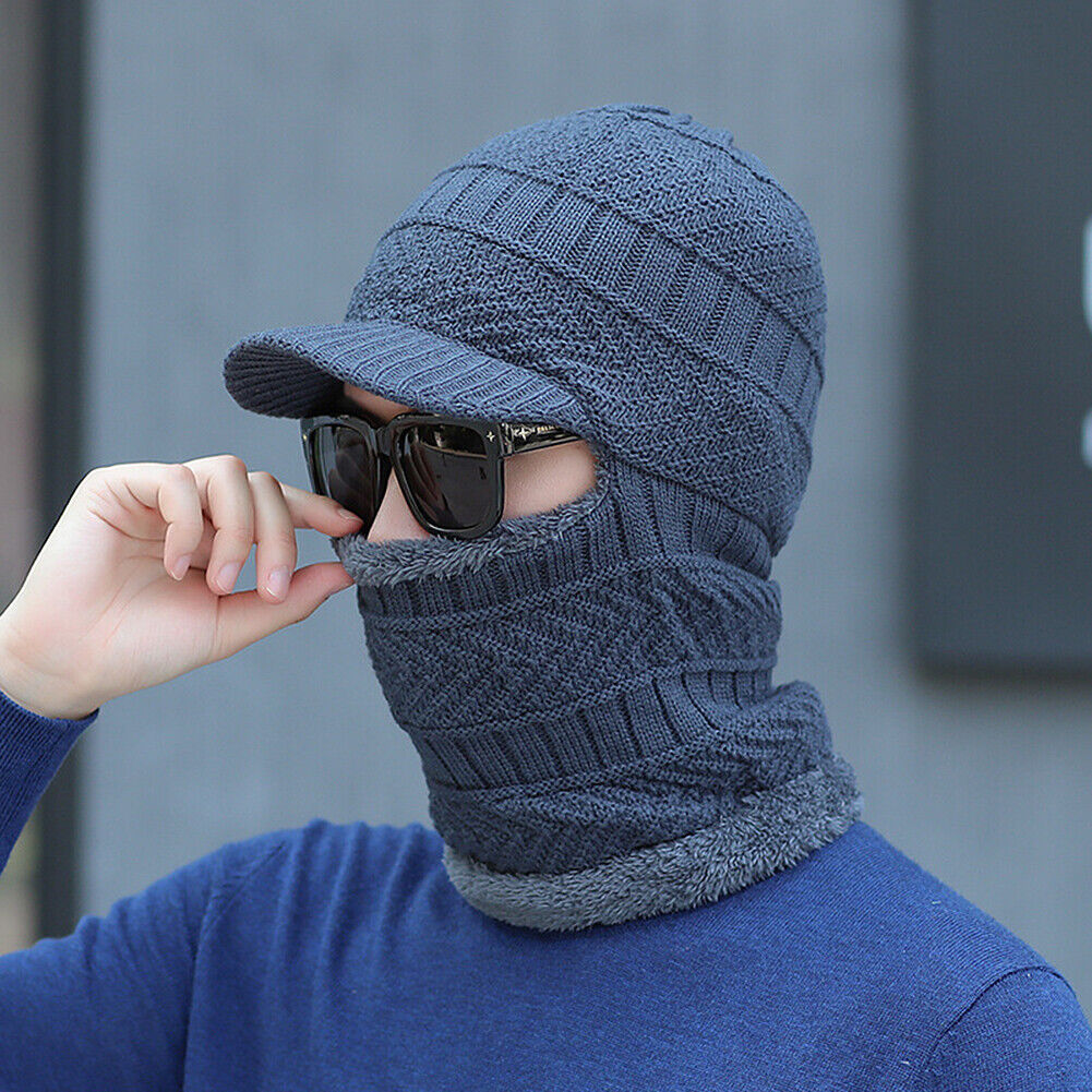 Balaclava Beanie Motorcycle Cycling Hood Hat Face Mask UV Wind Proof Cover Knit