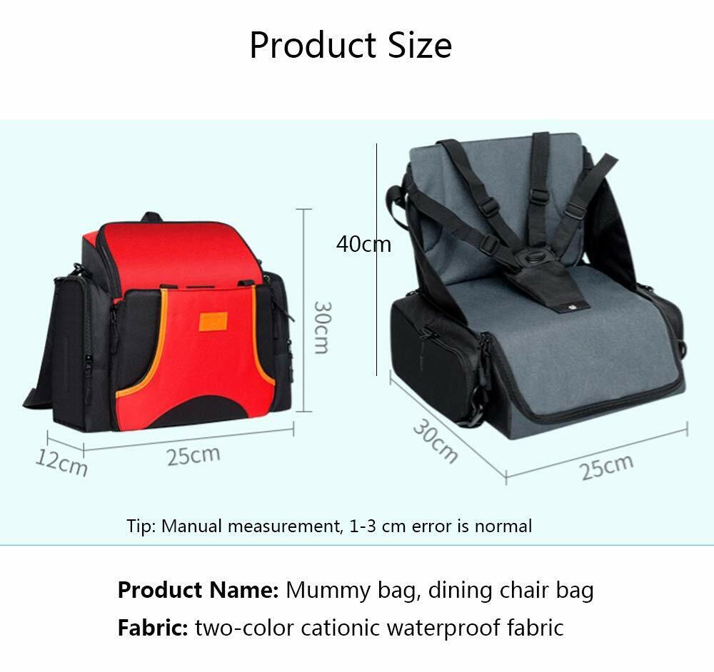 US 2-in-1 Waterproof Travel Backpack Folding Dining Chair Baby Diaper Mommy Bag