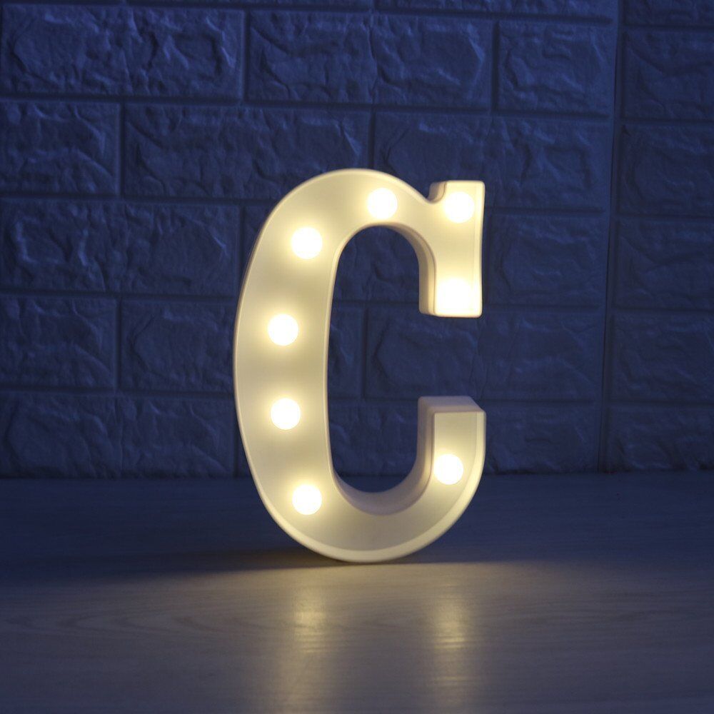 Light Up Letter LED Alphabet PlasticParty Sign Wedding Festival Stand Decoration