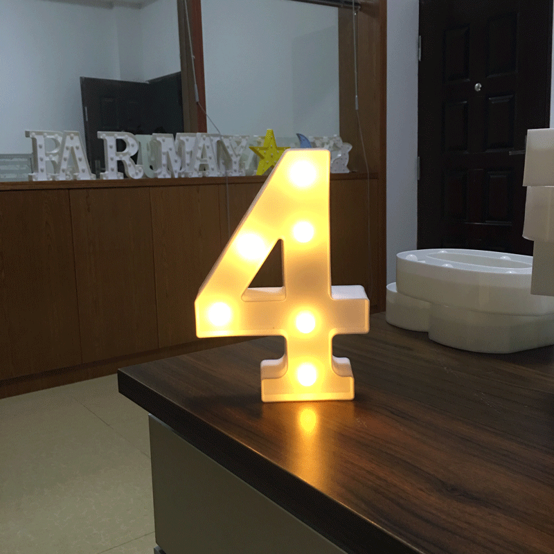 Light Up Letter LED Alphabet PlasticParty Sign Wedding Festival Stand Decoration