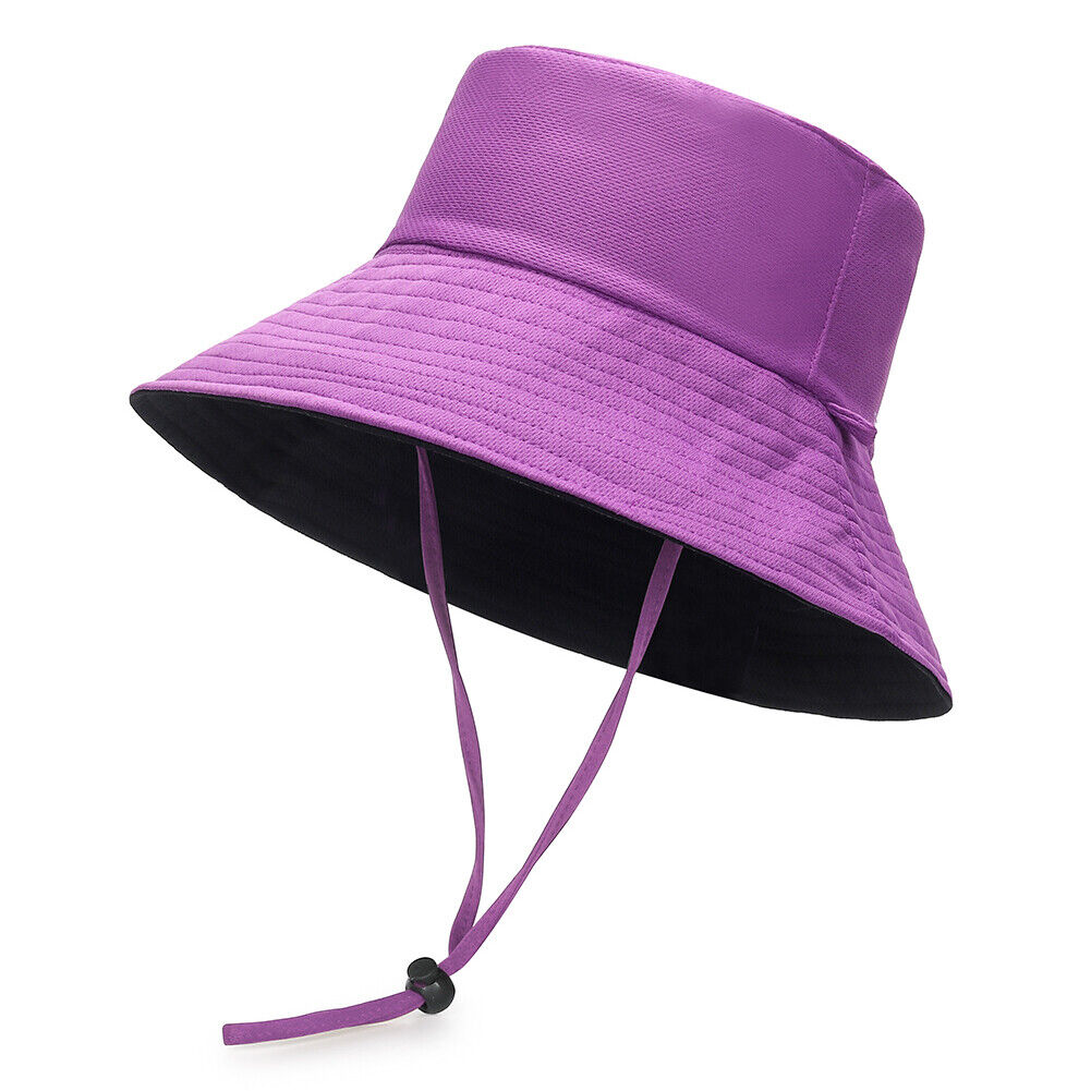 US UV Protection Double-Sided Wide Brim Bucket Hat Sun Hat Beach Fisherman Cap