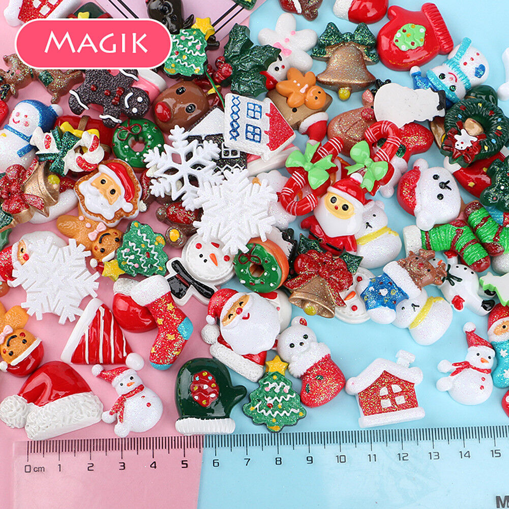 US 15~100 Pc Slime Bread Candy Unicorn Resin Flat Back Scrapbooking Charms DIY