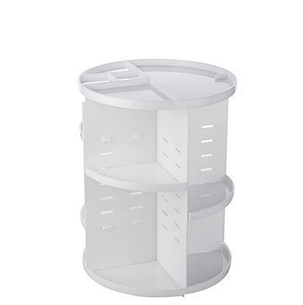 360 Degree Rotating Cosmetic Makeup Organizer Storage Box Lipstick Shelf Display