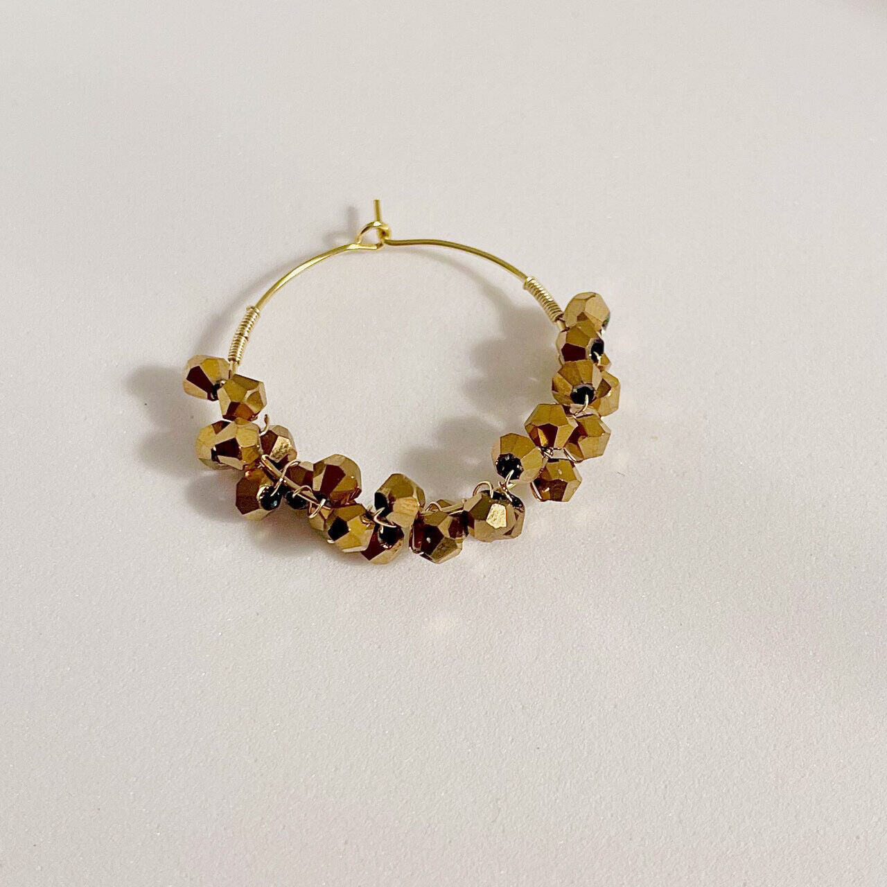 US Customize Handmade Beaded Decor Hoop Earrings Holiday Gift Self Women Girl