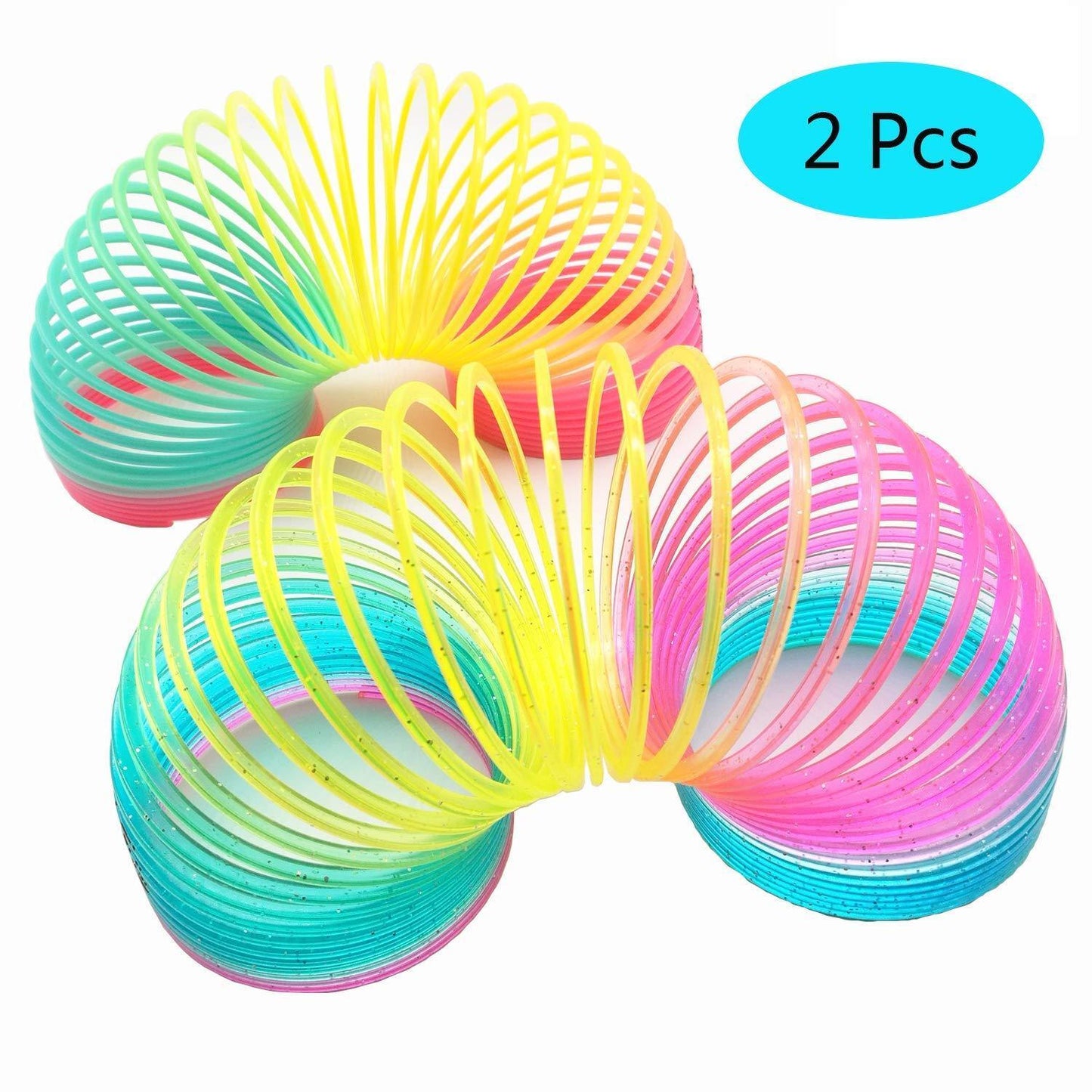 US Plastic Magic Rainbow Coil Spring Colorful Novelties Educational Toy Kid Gift