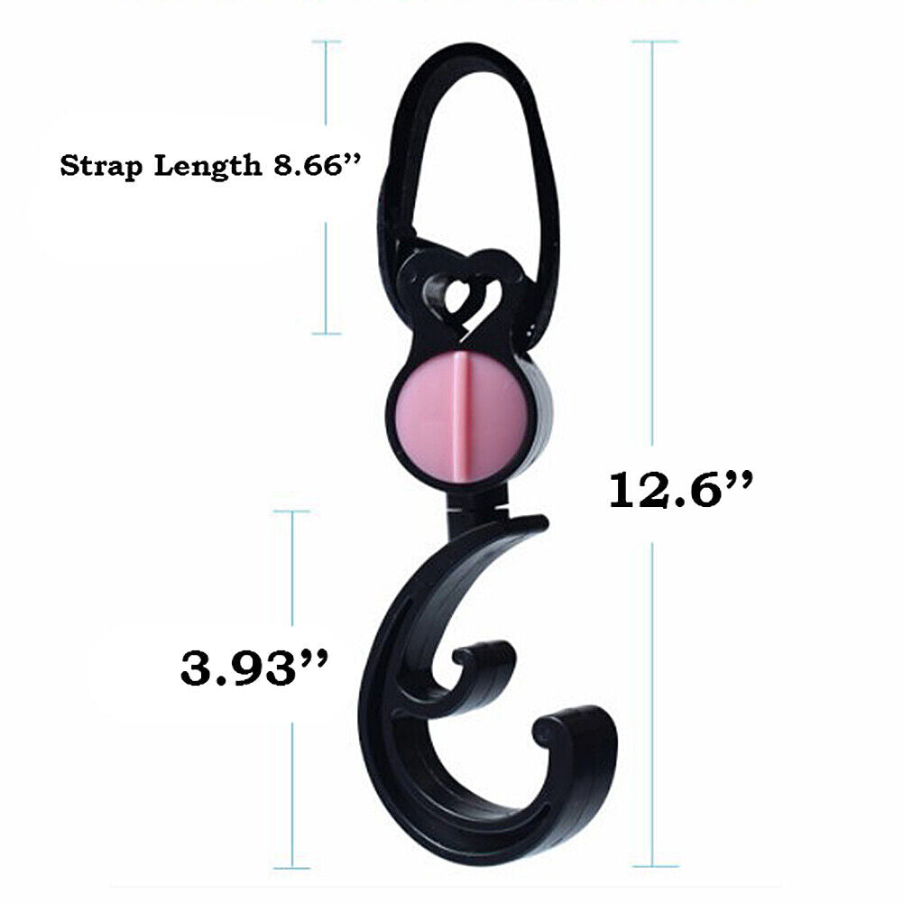 US 4-8 Pack Baby Stroller Hooks Organizer Clip Travel Purse Shopping Diaper Bags