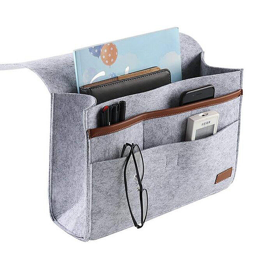 2 Pack Bedside Caddy Storage Organizer Sofa Desk 6 Pockets Phone Remote Control