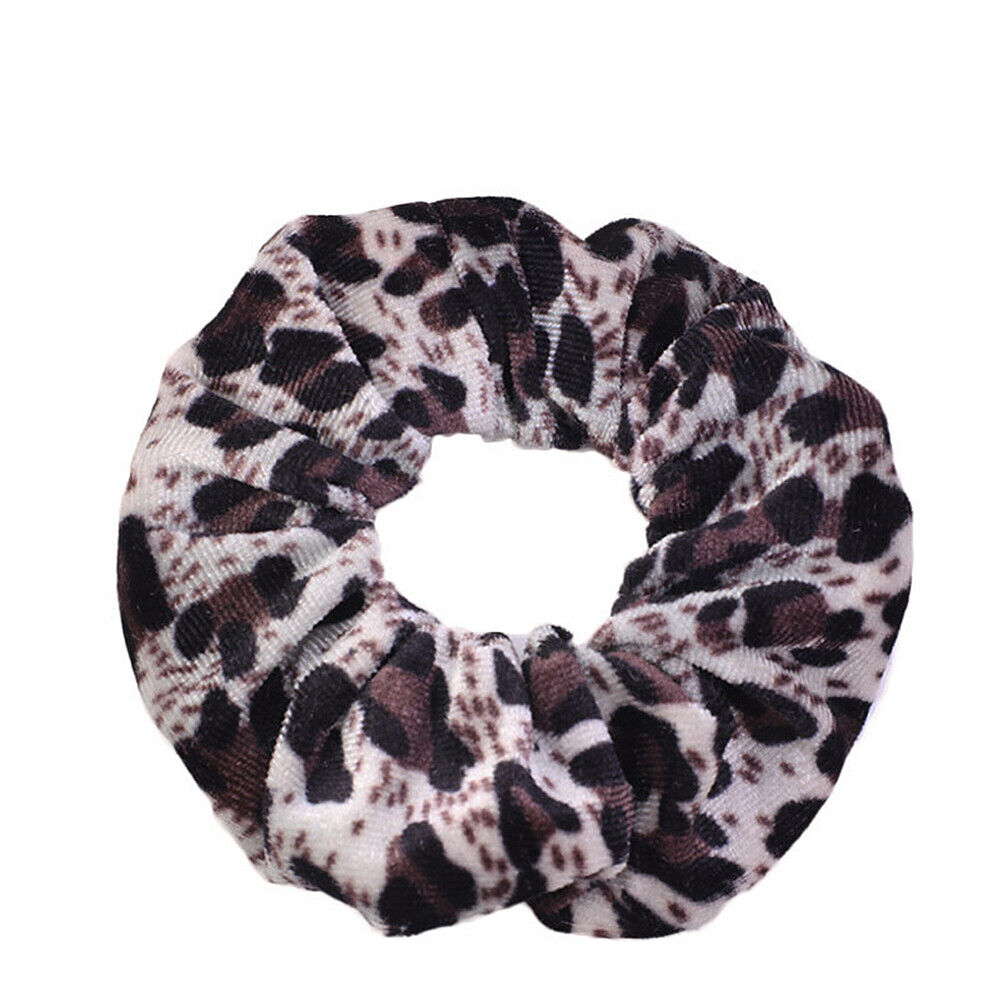 30-60 Leopard Hair Scrunchies Gold Velvet Elastics Bands Ties Scrunchy Ties Rope